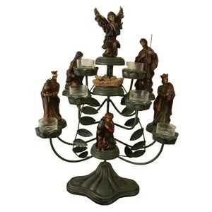 Candelabra Magnetic Nativity Set 14 Pieces JC Penny New Old Stock New Vintage